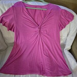 Women's Pink Twist-Front Top Lane Bryant 18/20.